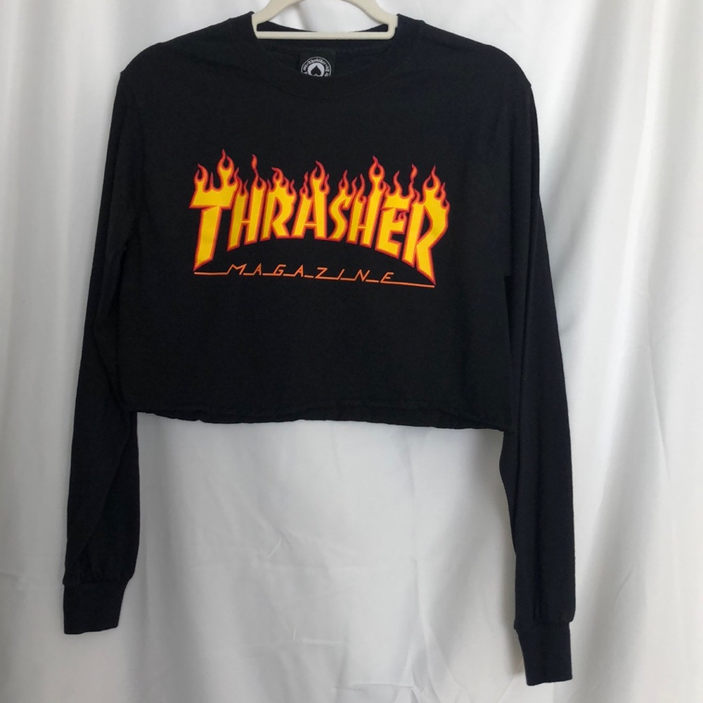 Thrasher long sleeve top (personally cropped)